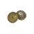 Botão Metal Dourado De Strass Com Pé 22mm Com 10 Unidades - Imagem 1