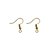 Gancho Anzol Para Brinco Dourado 19mm Com 100 Unidades Sanding - Imagem 1