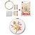 Kit Para Bordado Manual Coleção Floral Cor 0020 Lily Círculo - Imagem 3