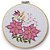 Kit Para Bordado Manual Coleção Floral Cor 0010 Lily Círculo - Imagem 2