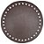 Base de Couro Para Bolsa Redonda Cor Café 15cm Sanding - Imagem 1