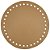 Base de Couro Para Bolsa Redonda Cor Bege 15cm Sanding - Imagem 1