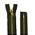 Zíper Fixo Metal Fino Dourado 18cm Cor 1001 Verde Militar GC 459 Coats - Imagem 1