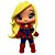 Enfeite Biscuit Boneca Capitã Marvel 65mm Sanding - Imagem 1