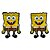 Aplique Emborrachado Bob Esponja 30mm x 45mm Sanding - Imagem 3