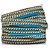 Pompom Metalizado 10mm Cor 177 Azul Claro/Ouro Com 25 Metros Nybc - Imagem 1