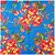 Tecido Chita Floral 50cmx150cm Festa Junina Fundo Azul Cor 11 Caldeira - Imagem 1