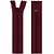 Zíper Nylon Fixo 15cm Com 10un Cor 0527 Vinho ZR - Imagem 1