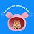 Toca com Orelhas para Hamster, Topolino e Camundongo - Rosa - Imagem 1