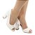 Peep Toe Gioh Shoes Salto Alto Bloco Branco - Imagem 1