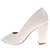 Peep Toe Gioh Shoes Salto Alto Bloco Branco - Imagem 3