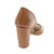 Peep Toe Gioh Shoes Salto Alto Bloco Marrom - Imagem 4