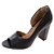 Peep Toe Gioh Shoes Salto Alto Bloco Preto - Imagem 2