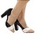 Scarpin Gioh Shoes Salto Alto Bloco Preto com Nude - Imagem 1
