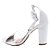 Scarpin Gioh Shoes Salto Alto Bloco Amarrar Branco - Imagem 2