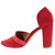 Scarpin Gioh Shoes Salto Alto Bloco Chic Vermelho - Imagem 2