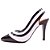 Scarpin Gioh Shoes Salto Alto Fino Listra Preto - Imagem 2