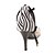 Scarpin Gioh Shoes Salto Alto Fino Vinil Zebra - Imagem 3