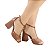 SANDALIA GIOH SHOES BLOCO ALTO SPIKE MARROM - Imagem 1