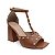 SANDALIA GIOH SHOES BLOCO ALTO SPIKE MARROM - Imagem 3