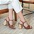 SANDALIA GIOH SHOES BLOCO ALTO MARROM COM SALTO DOURADO - Imagem 5