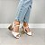SANDALIA GIOH SHOES BLOCO ALTO BRANCO COM SALTO DOURADO - Imagem 5