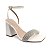 SANDALIA GIOH SHOES BLOCO ALTO BRANCO COM PRATA - Imagem 2
