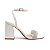 SANDALIA GIOH SHOES BLOCO ALTO BRANCO COM PRATA - Imagem 3