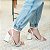 SANDALIA GIOH SHOES BLOCO ALTO BRANCO COM PRATA - Imagem 5