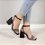 SANDALIA GIOH SHOES BLOCO ALTO PRETO COM CHUMBO - Imagem 3