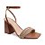 SANDALIA GIOH SHOES BLOCO ALTO MARROM COM DOURADO - Imagem 3