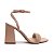 SANDALIA GIOH SHOES BLOCO ALTO NUDE COM DOURADO - Imagem 2