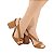 SANDALIA GIOH SHOES BLOCO ALTO MARROM COM FIVELA - Imagem 1