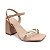SANDALIA GIOH SHOES BLOCO ALTO NUDE COM CORRENTE - Imagem 3