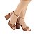 SANDALIA GIOH SHOES BLOCO ALTO FIVELA MARROM - Imagem 1