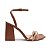 SANDALIA GIOH SHOES BLOCO ALTO MARROM COM DOURADO - Imagem 4