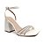 SANDALIA GIOH SHOES BLOCO ALTO BRANCO COM PRATA - Imagem 3