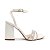 SANDALIA GIOH SHOES BLOCO ALTO BRANCO COM PRATA - Imagem 4