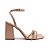 SANDALIA GIOH SHOES BLOCO ALTO NUDE COM DOURADO - Imagem 4