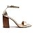 SANDALIA GIOH SHOES BLOCO ALTO DOURADO COM SALTO MARROM - Imagem 4