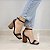SANDALIA GIOH SHOES BLOCO ALTO PRETO COM SALTO MARROM - Imagem 5