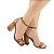 SANDALIA GIOH SHOES BLOCO ALTO MARROM - Imagem 1