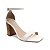 SANDALIA GIOH SHOES BLOCO ALTO BRANCO COM MARROM - Imagem 3