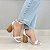 SANDALIA GIOH SHOES BLOCO ALTO BRANCO COM MARROM - Imagem 5