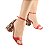 SANDALIA GIOH SHOES BLOCO ALTO ONÇA VERMELHO - Imagem 2