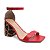 SANDALIA GIOH SHOES BLOCO ALTO ONÇA VERMELHO - Imagem 3