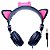 HEADPHONE CAT EAR AR30 PRETO E ROSA K-MEX - Imagem 1