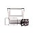 Moldura Expex 2 Din Gol G6 Prata Botao na Moldura Epx 219 - Imagem 1