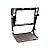 Moldura Expex 2 Din Gol G6 Prata Botao na Moldura Epx 219 - Imagem 4