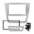 Moldura Expex 2 Din Gol voyage saveiro G6 4 Bot Prata Exp406 - Imagem 1